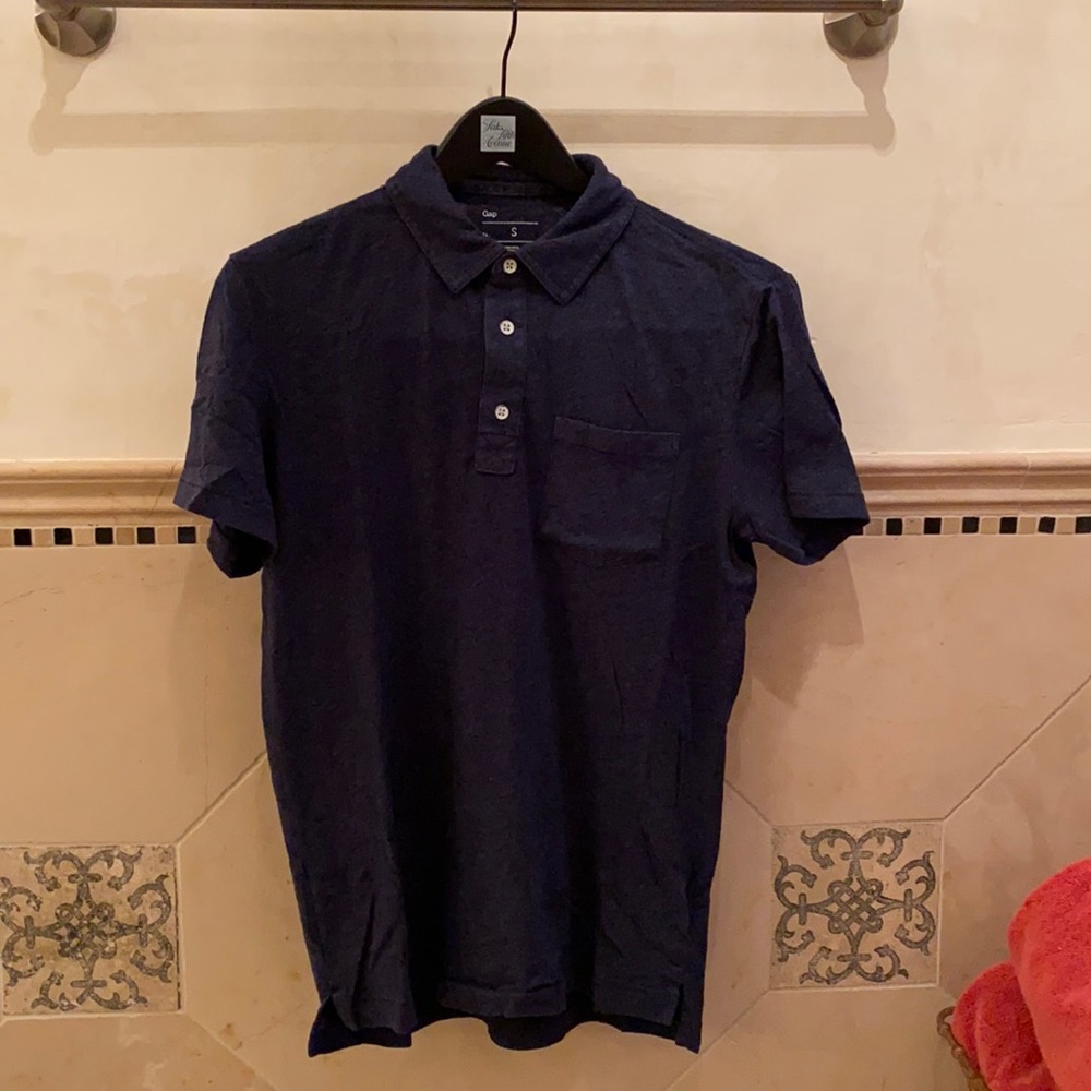 Gap navy heather polo